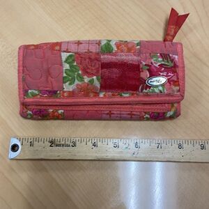 Donna sharp quilted wallet 8” pink